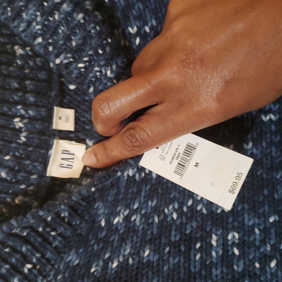 GAP Navy Speckled Knit Pullover - Picture 4 of 6